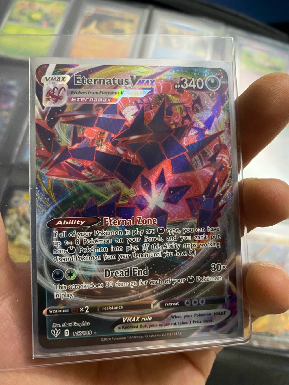 Pokemon Eternatus VMAX Holo - Purple & Red Foil